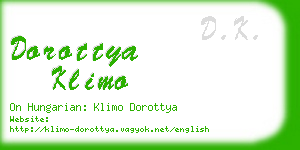 dorottya klimo business card